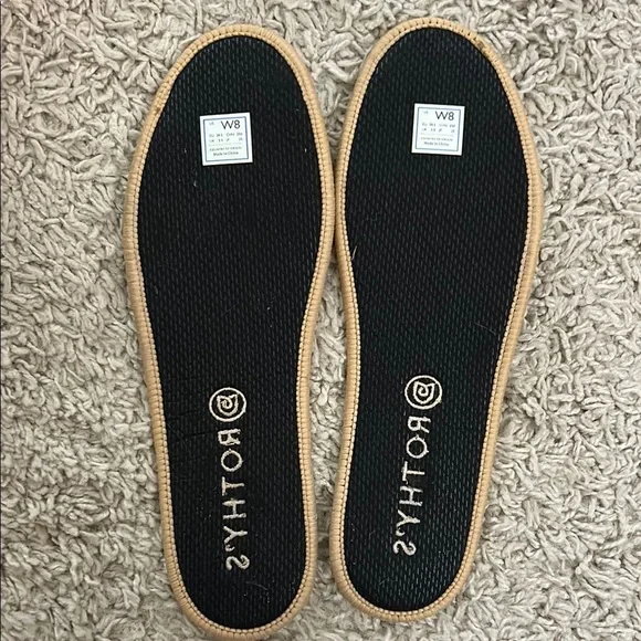 Rothy's Tan and Black Sneakers Slip-On Style - Picture 3 of 5